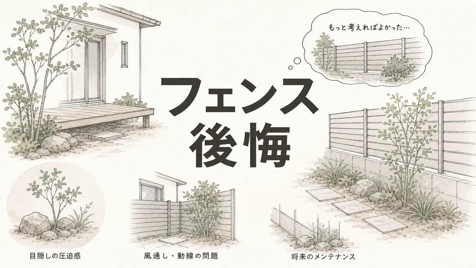 外構フェンスで後悔しがちな高さと透け感の選び方のアイキャッチ画像