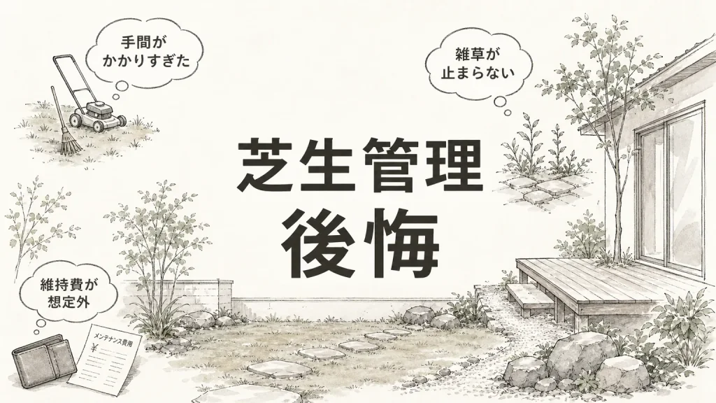 芝生を新築の庭に採用する前に考えるべき管理と後悔の話のアイキャッチ画像