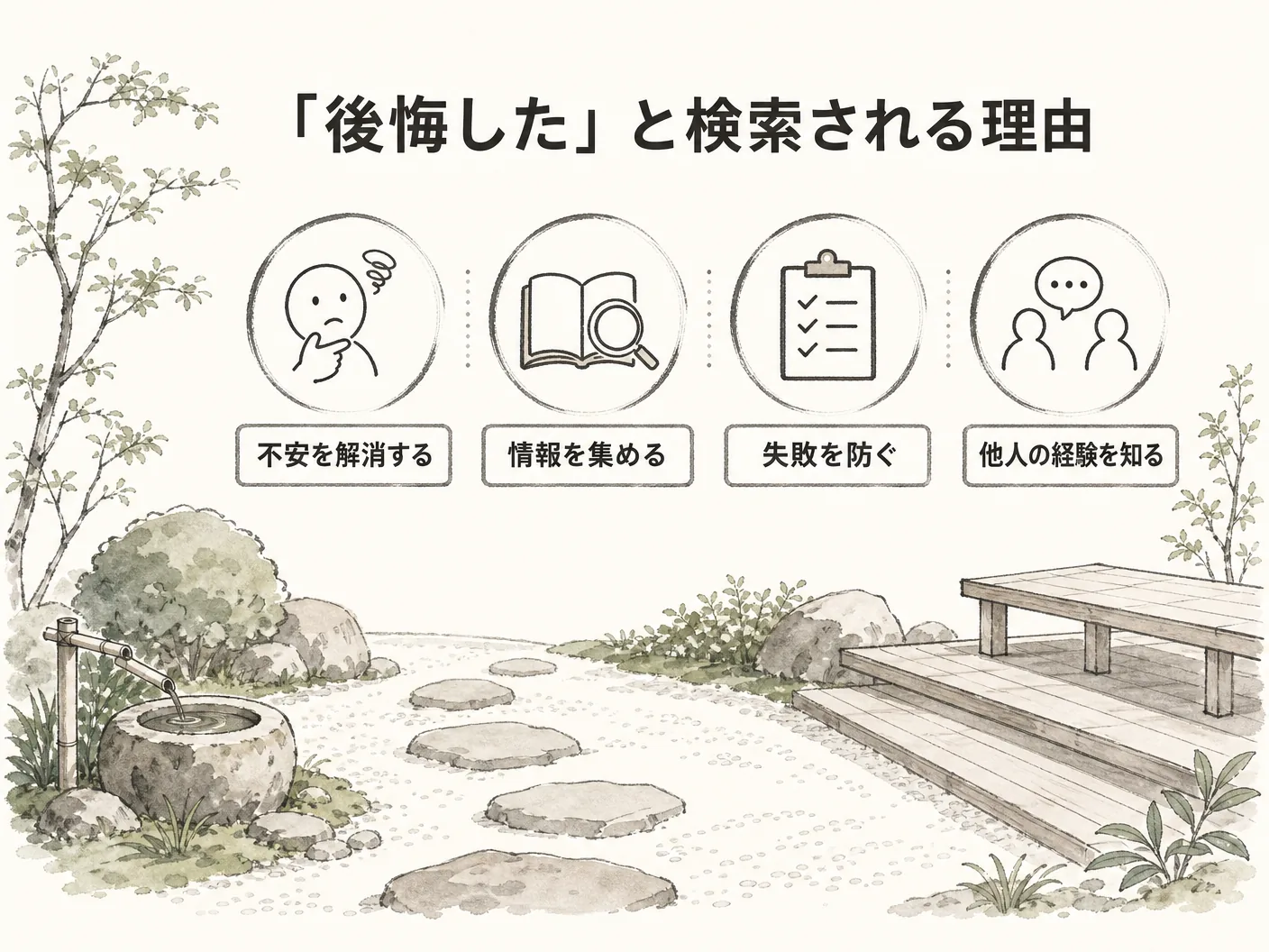 ジューンベリーの「後悔した」と検索される理由を表す図解イラスト