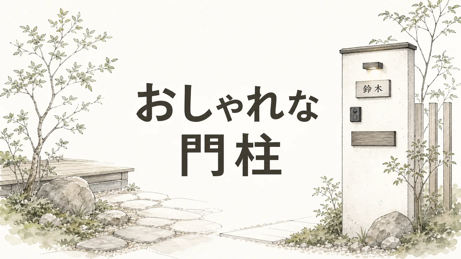 おしゃれな門柱を実現する4つの視点——既製品か造作かを選ぶ前にのアイキャッチ画像